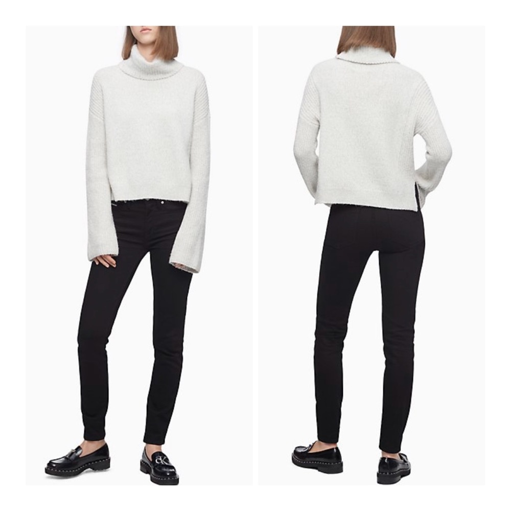 Calvin Klein Cowl Neck Knit Marshmallow Sweater Size XL NWT